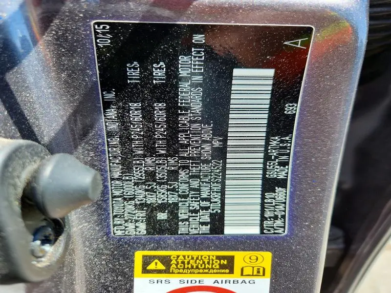 2015 TOYOTA HIGHLANDER XLE  