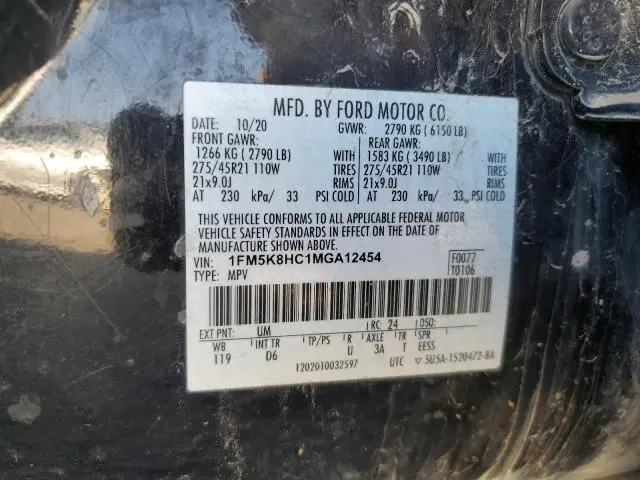 2021 FORD EXPLORER PLATINUM  