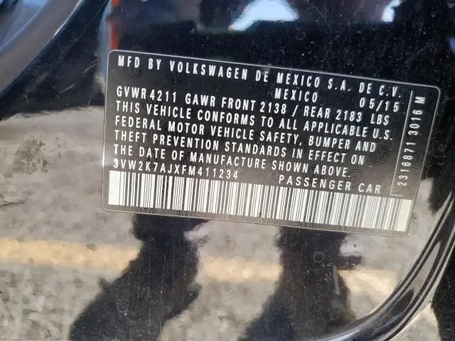 2015 VOLKSWAGEN JETTA BASE  