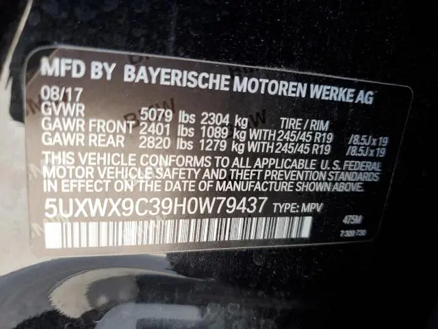 2017 BMW X3 XDRIVE28I  