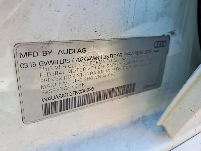 2015 AUDI A4 PREMIUM  