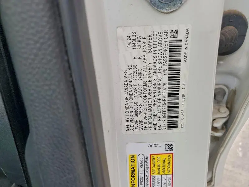 2024 HONDA CIVIC SPORT  