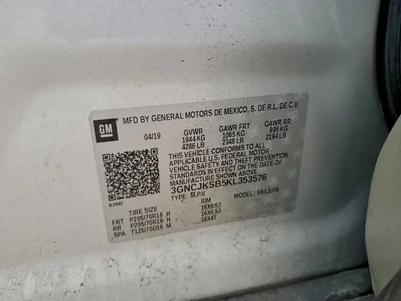 2019 CHEVROLET TRAX LS  