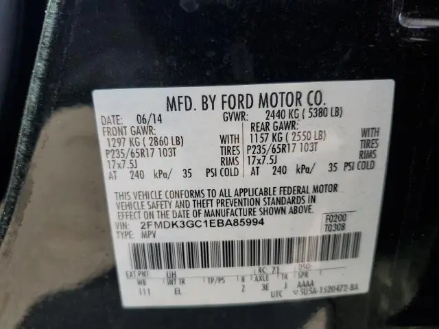 2014 FORD EDGE SE  
