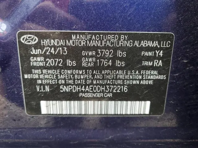 2013 HYUNDAI ELANTRA GLS