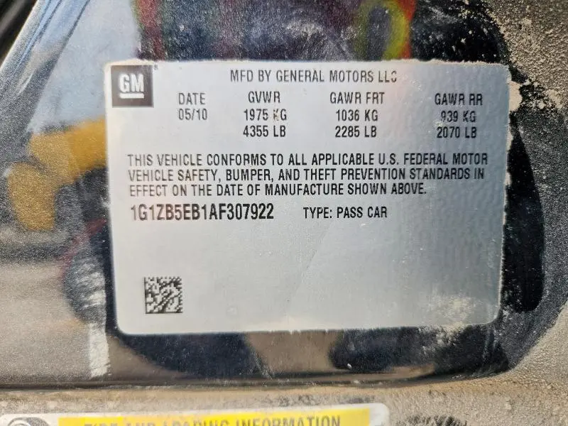 2010 CHEVROLET MALIBU LS  