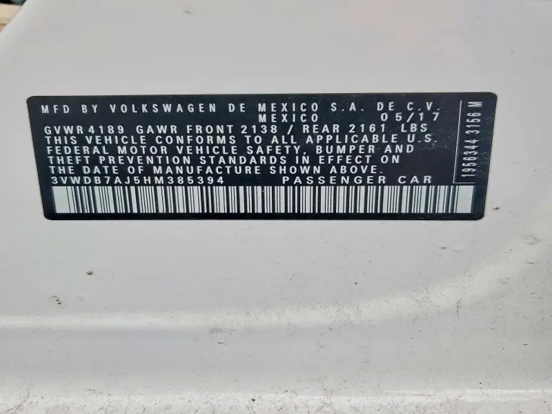 2017 VOLKSWAGEN JETTA SE  