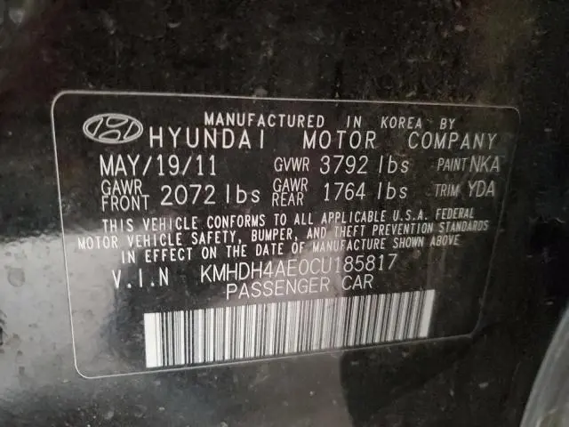 2012 HYUNDAI ELANTRA GLS  