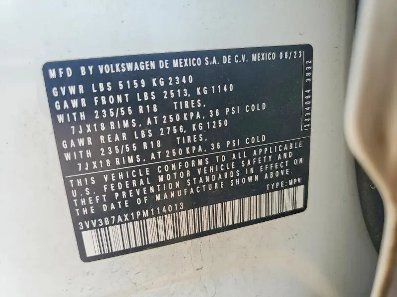 2023 VOLKSWAGEN TIGUAN SE  