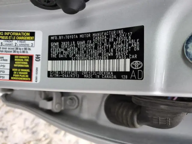 2017 TOYOTA COROLLA L