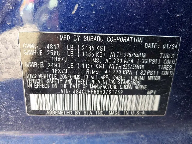 2024 SUBARU CROSSTREK SPORT  