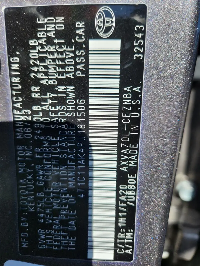 2023 TOYOTA CAMRY LE  