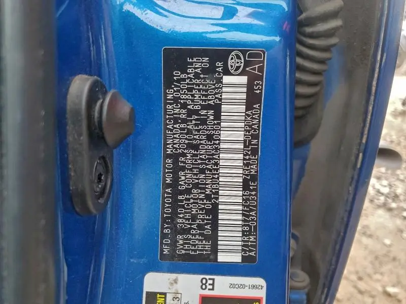 2010 TOYOTA COROLLA BASE  