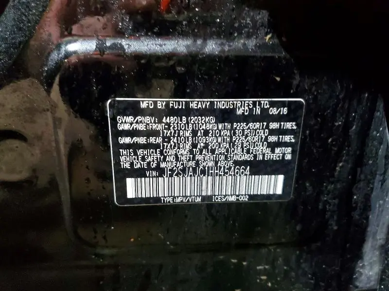 2017 SUBARU FORESTER 2.5I LIMITED  