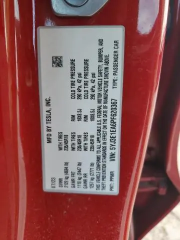 2023 TESLA MODEL 3   