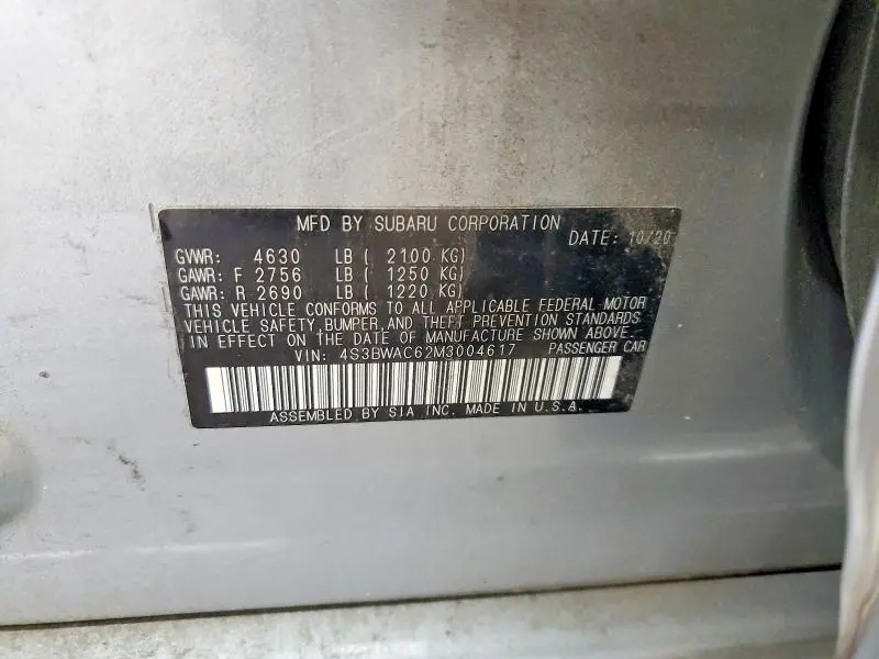 2021 SUBARU LEGACY PREMIUM  