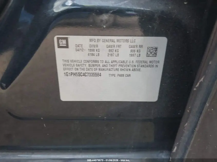 2012 CHEVROLET CRUZE LTZ