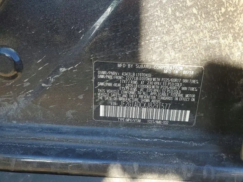 2018 SUBARU CROSSTREK PREMIUM  