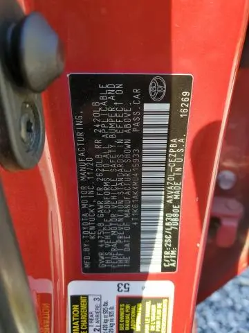 2021 TOYOTA CAMRY XSE  