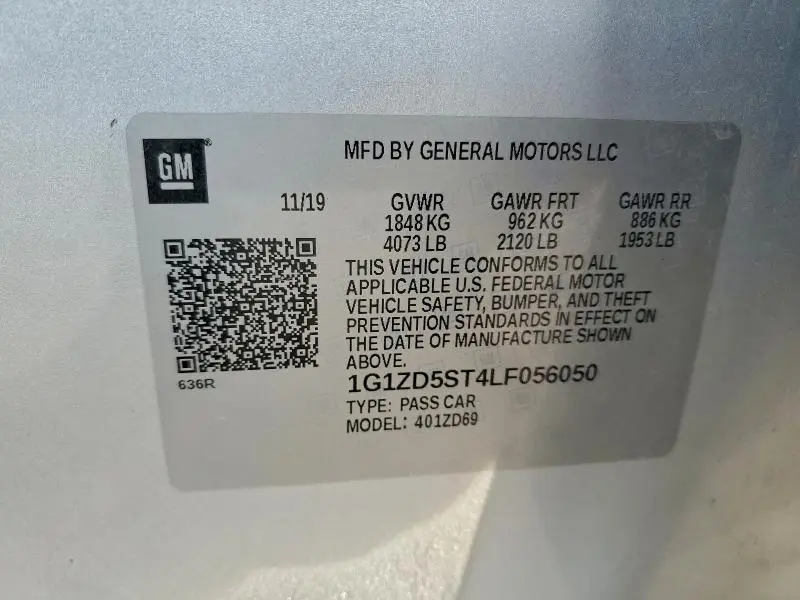 2020 CHEVROLET MALIBU LT  