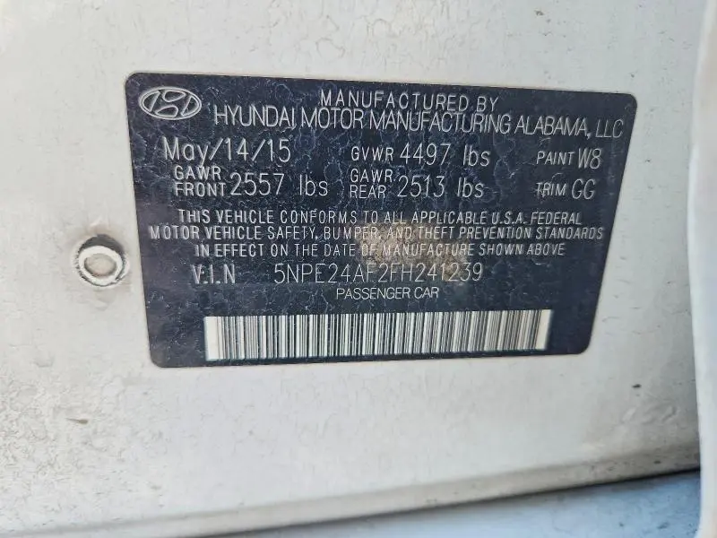 2015 HYUNDAI SONATA SE  