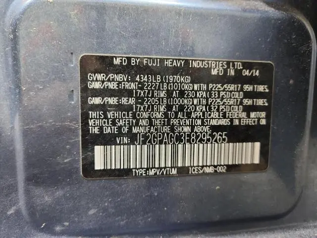 2014 SUBARU XV CROSSTREK 2.0 LIMITED  