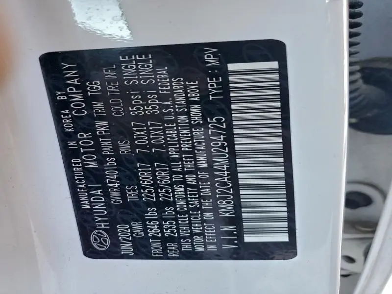 2021 HYUNDAI TUCSON SE  