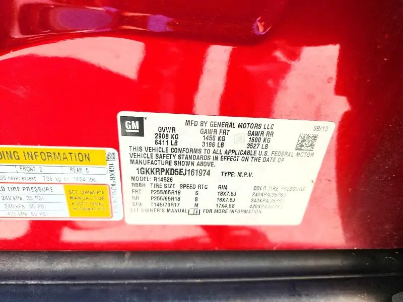 2014 GMC ACADIA SLE  