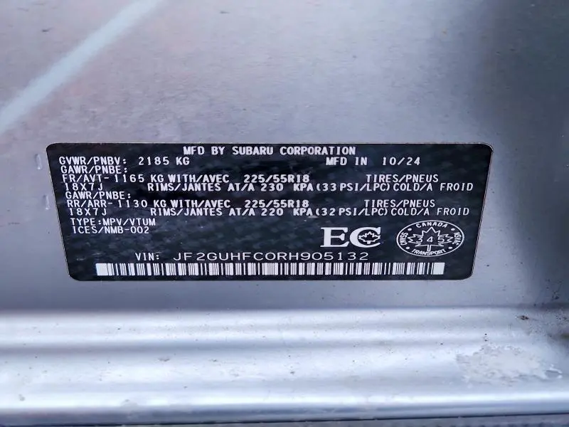 2024 SUBARU CROSSTREK SPORT  
