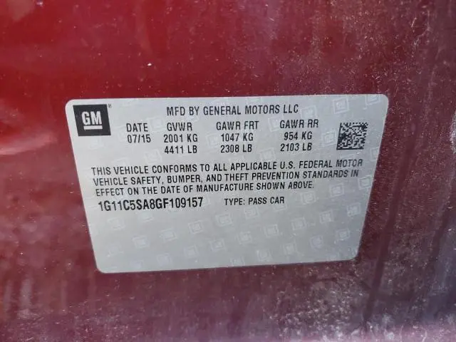 2016 CHEVROLET MALIBU LIMITED LT  