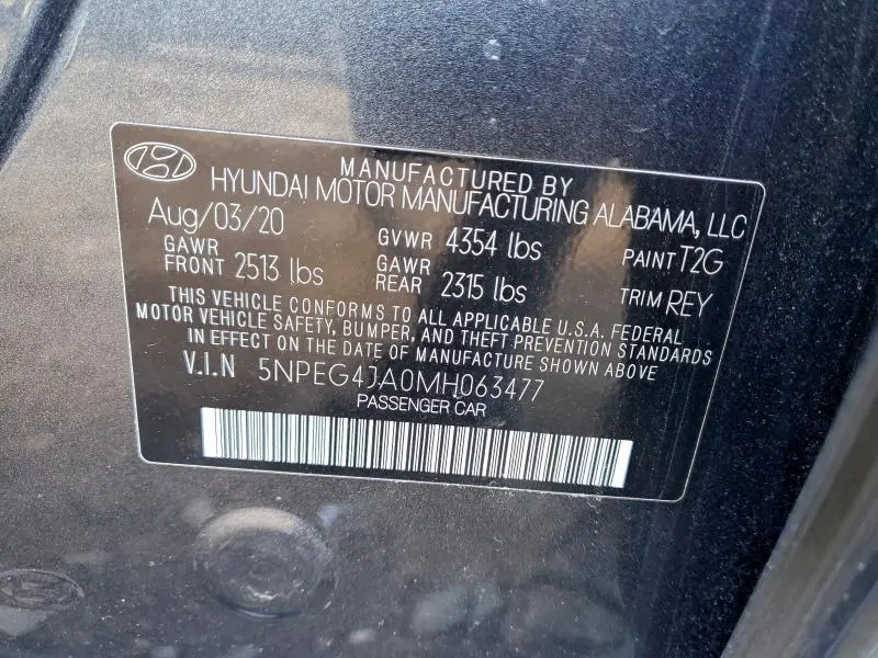 2021 HYUNDAI SONATA SE  