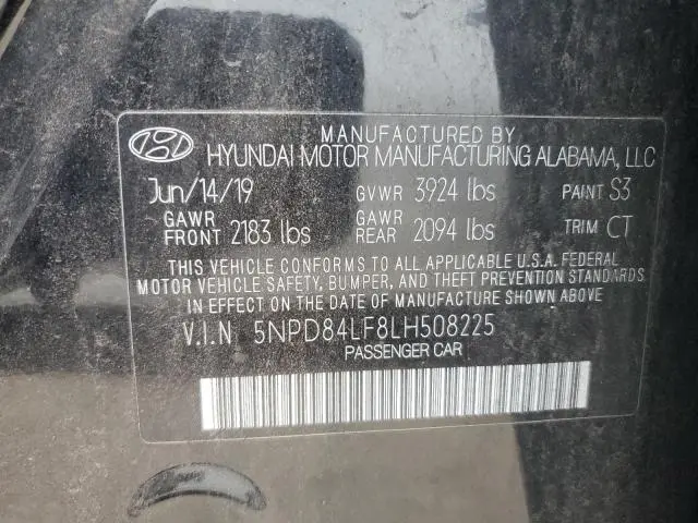 2020 HYUNDAI ELANTRA SEL  