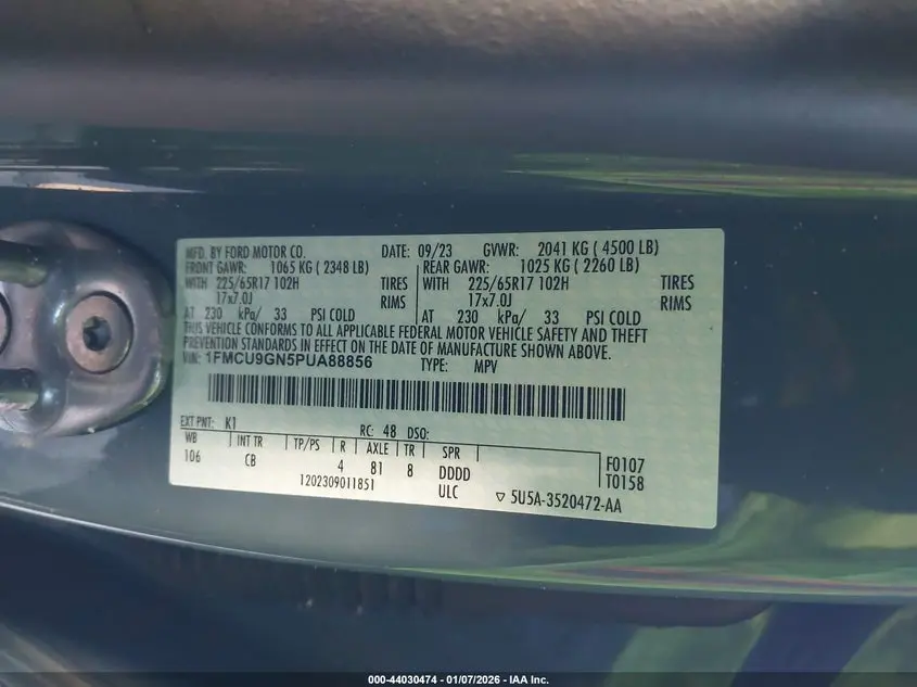 2023 FORD ESCAPE ACTIVE