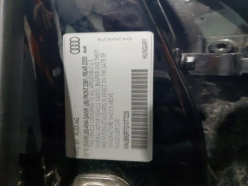 2016 AUDI A3 PREMIUM  