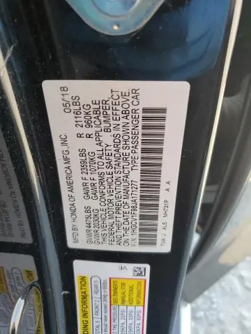2018 HONDA ACCORD TOURING  