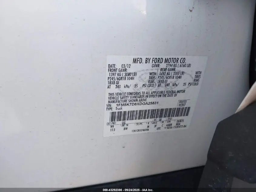 2013 FORD EXPLORER XLT