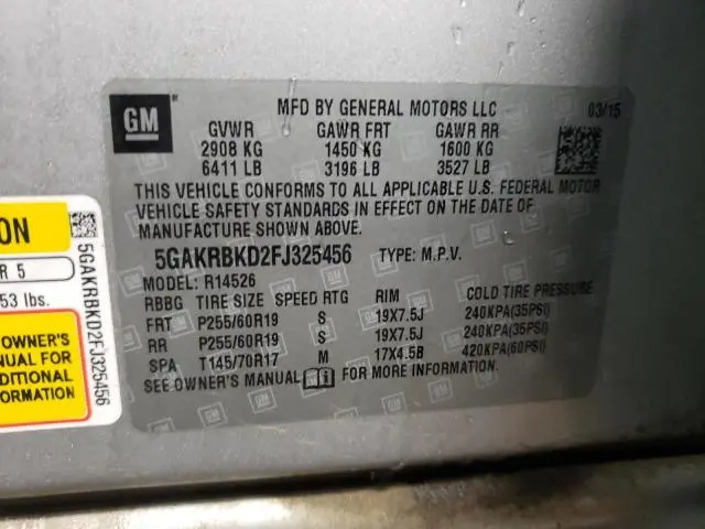 2015 BUICK ENCLAVE   
