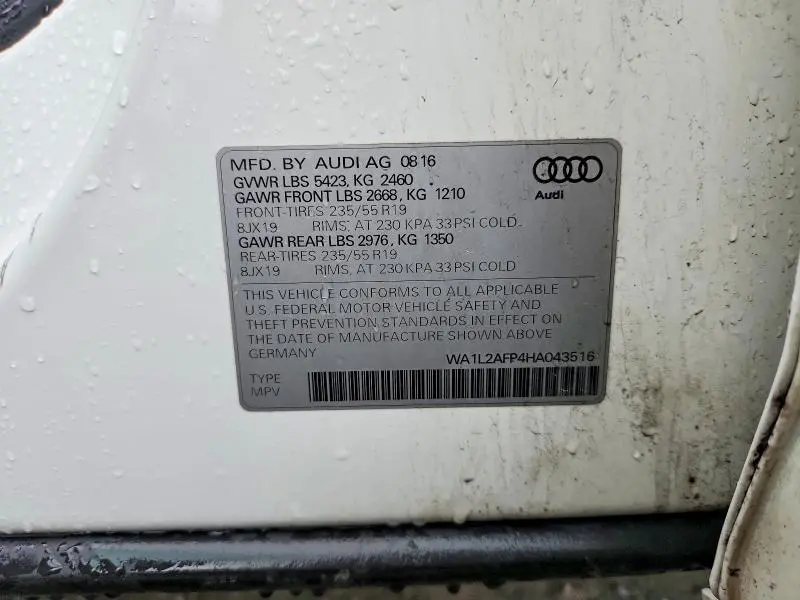 2017 AUDI Q5 PREMIUM PLUS  