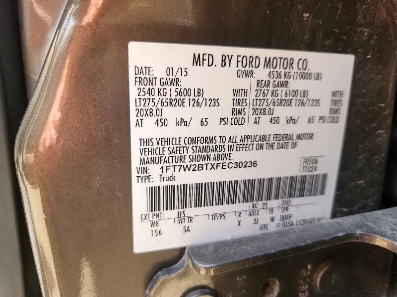 2015 FORD F250 SUPER DUTY  