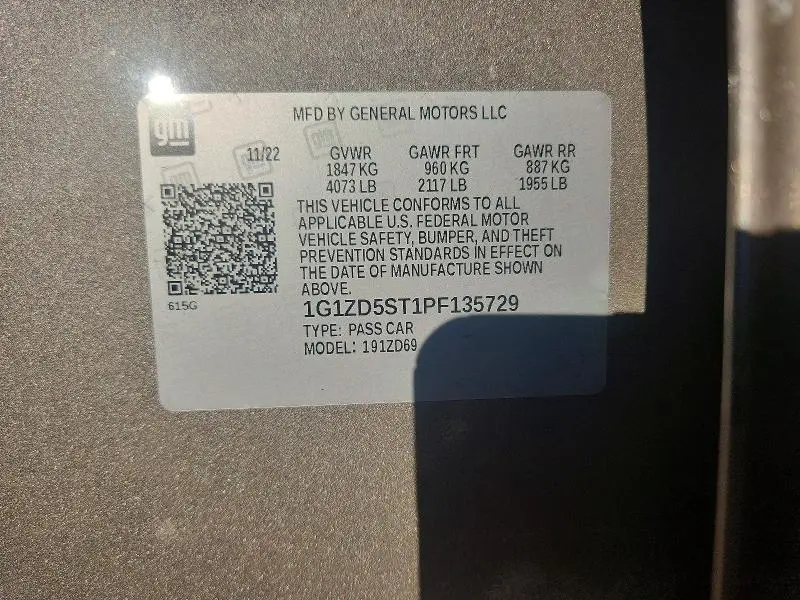 2023 CHEVROLET MALIBU LT  