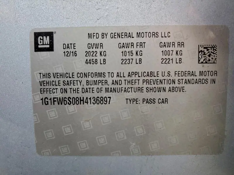 2017 CHEVROLET BOLT EV LT  