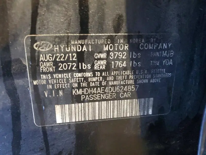 2013 HYUNDAI ELANTRA GLS  