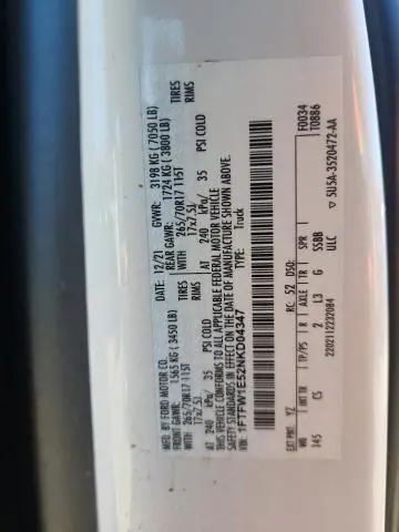 2022 FORD F150 SUPERCREW  