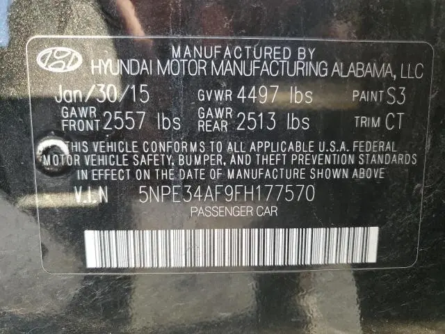 2015 HYUNDAI SONATA SPORT  
