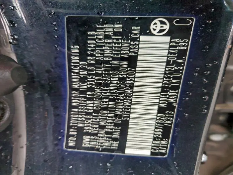 2021 TOYOTA COROLLA LE  