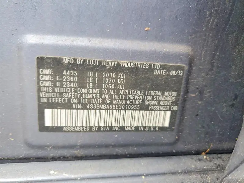 2014 SUBARU LEGACY 2.5I  
