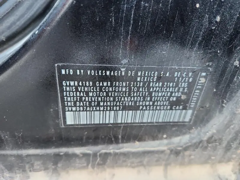 2017 VOLKSWAGEN JETTA SE  