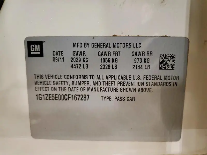 2012 CHEVROLET MALIBU LTZ  