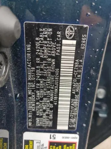 2018 TOYOTA CAMRY L  