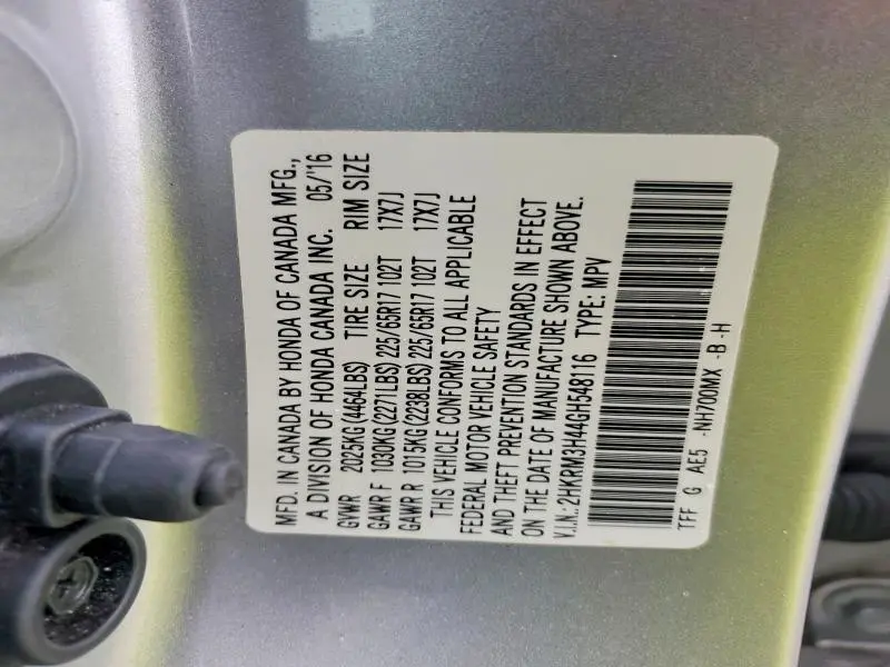 2016 HONDA CR-V SE  